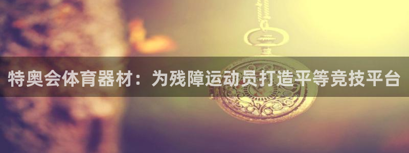 极悦平台客服团队介绍：特奥会体育器材：为残障运动员打