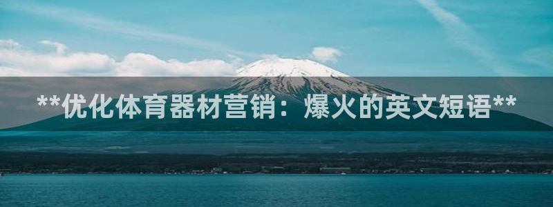 极悦官网首页登录入口网址：**优化体育器材营销：爆火