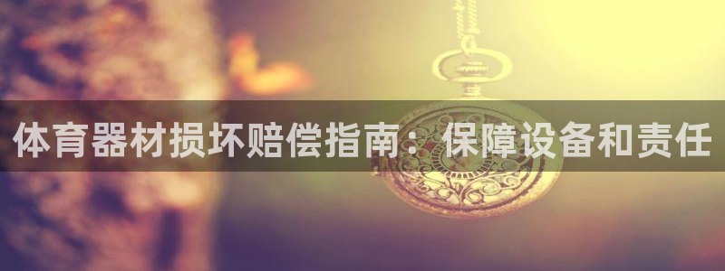 极悦注册：体育器材损坏赔偿指南：保障设备和责任